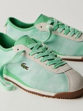 Lacoste Mint Green & Cream Women’s Sneakers